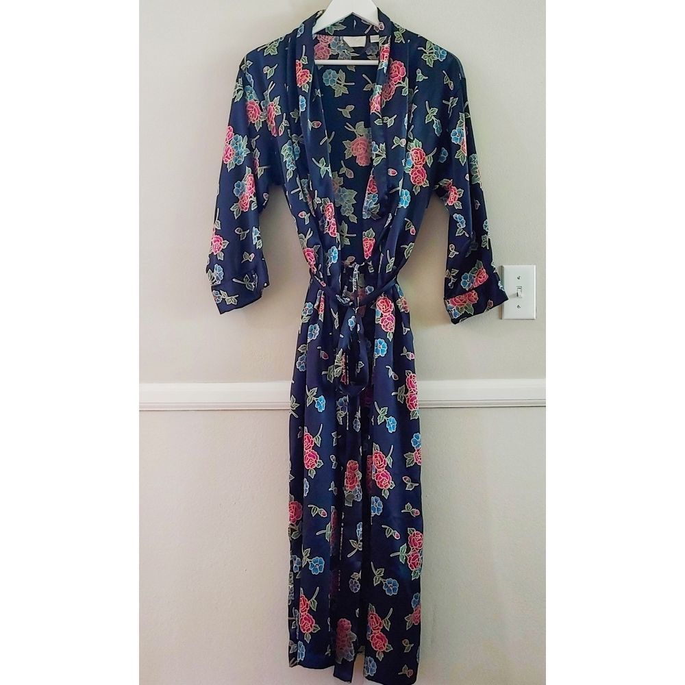 Go Softly long black floral robe